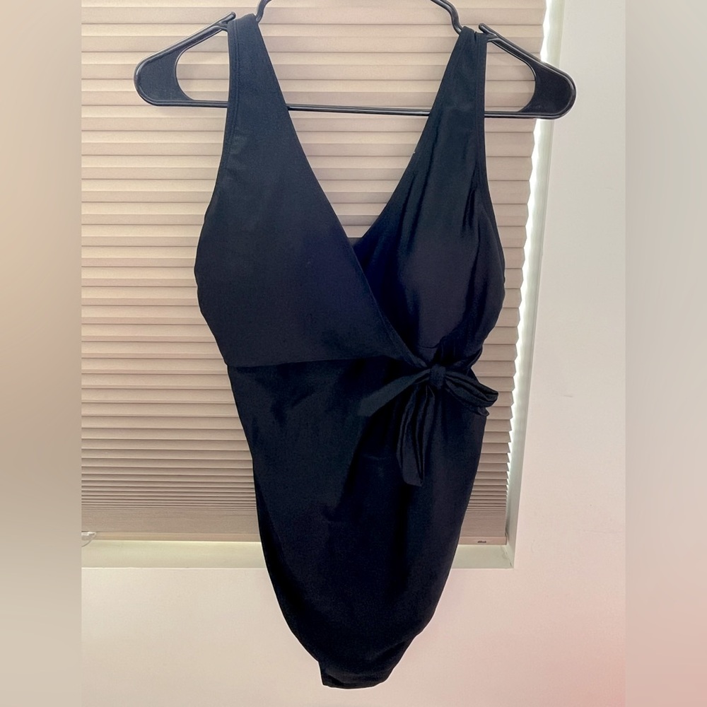 Black Maternity One Piece Swim Suit